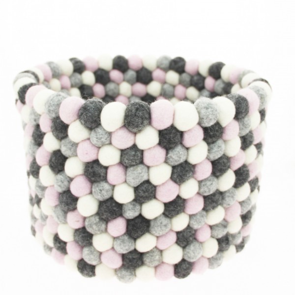 Corbeille de rangement Bonbon - gris rose